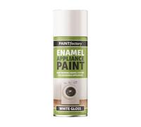 HOCHSTE Enamel Appliance Spray Paint White Gloss, Durable Aerosol for Fridges, Washing Machines & Metal Surfaces, Smooth High Shine Finish, Fast Drying Appliance Paint, 400ml (Pack of 1)