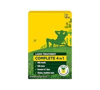 HOCHSTE® Evergreen Complete 4 in 1 Lawn Treatment 80m² Granules for Thicker, Greener Grass Feeds, Kills Weeds & Moss - Spreader Needed Garden Box Pack Yellow (2.8kg)