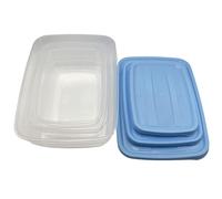 HOCHSTE Food Storage Containers 3 x 1.8L Plastic Kitchen Tubs with Lids, Airtight Lunch Boxes for Meal Prep, Reusable, BPA-Free, and Ideal for Home & Kitchen Storage 3 Pieces Blue