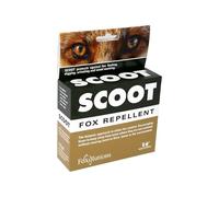 HOCHSTE® FOXOLUTIONS Scoot Fox Repellent, Humane Fox Deterrent for Garden, Lawn, Patio, and Bins, Prevents Fouling, Scent Marking & Digging, Child & Pet Safe When Dry, Sachet Spray Treatment, 100g
