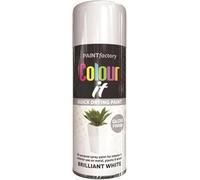 HOCHSTE Gloss Quick-Drying Spray Paint, DIY Enthusiasts, Long-Lasting, Perfect Wood, Plastic, Metal, Home Repairs, Easy To Apply, Interior And Exterior Use, 400ml, (1pcs, Brilliant White)