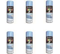 HOCHSTE Gloss Quick-Drying Spray Paint, DIY Enthusiasts, Long-Lasting, Perfect Wood, Plastic, Metal, Home Repairs, Easy To Apply, Interior And Exterior Use, 400ml, (6pcs, Sky Blue)