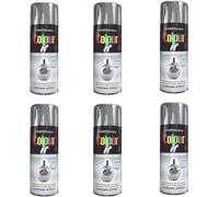 HOCHSTE Gloss Quick-Drying Spray Paint, DIY Enthusiasts, Long-Lasting, Perfect Wood, Plastic, Metal, Home Repairs, Easy To Apply, Interior And Exterior Use, 400ml, (6pcs, Chrome Effect)