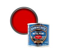 HOCHSTE® Hammerite Direct to Rust Metal Paint, Durable Exterior & Interior Finish, Anti-Rust Protective Coating, No Primer Needed, Quick Drying, Ideal for Gates, Railings, Furniture, (RED, 250 ML)