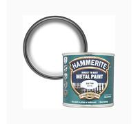 HOCHSTE® Hammerite Metal Paint Satin White, Rust Protection, Easy Application, Fast Drying Time, DIY Projects, Home Renovations, Indoor and Outdoor Use, 250ml