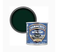 HOCHSTE® Hammerite Metal Paint Smooth Dark Green, Easy-To-Apply, Quick-Drying Formula, Long-Lasting Protection, DIY Enthusiasts, Homeowners, Interior And Exterior Use, 250ml