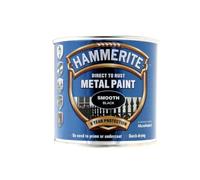 HOCHSTE® Hammerite Metal Smooth Black Paint, Resists Chips, Scratches, And Fading, Quick-Drying, Choice for DIYers And Professionals, Ideal For Gates, Railings, And Furniture, (250ml)