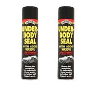 HOCHSTE® Hammerite Underbody Seal with Added Waxoyl, Rust and Corrosion Resistance, Durable Moisture, Salt, Stone Chip, DIY Enthusiasts, (Underbody Seal with Waxoyl Areosol, 600ml, 2 Pcs)
