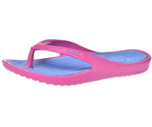 HOCHSTE Ladies Toe Post Flip Flops Womens Summer Pool Beach Flat Sandal UK Size 3-8 (Fuchsia Blue, 3)