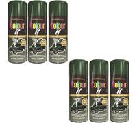 HOCHSTE Matt Quick-Drying Spray Paint, DIY Enthusiasts, Long-Lasting, Perfect Wood, Plastic, Metal, Home Repairs, Easy To Apply, Interior And Exterior Use, 400ml, (6pcs, Nato Green)