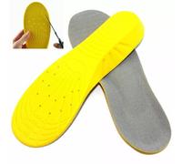 HOCHSTE Memory Foam Orthopaedic Shoe Insoles for Men and Women, Arch Support for Plantar Fasciitis, Comfort Heel and Foot Pain Relief, Trainer Inserts, Soft Unisex Yellow UK Shoe Size 2-6