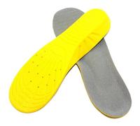 HOCHSTE Memory Foam Orthopaedic Shoe Insoles for Men and Women, Arch Support for Plantar Fasciitis, Comfort Heel and Foot Pain Relief, Trainer Inserts, Soft Unisex Yellow UK Shoe Size 7-10