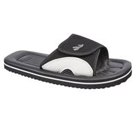 HOCHSTE Mens Sandals Slider Mule Pool Beach Sport Shower Slipper M275A Black Grey UK 6 / EU 39