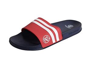 HOCHSTE Mens Slider Mule Sandal Slip on Lighweight Beach Holiday (SUMRALL - Navy Red, 8)