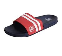 HOCHSTE Mens Slider Mule Sandal Slip on Lighweight Beach Holiday (SUMRALL - Navy Red, 9)
