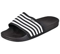 HOCHSTE Mens Slider Slip on Mules Beach Holiday Pool Shower Flat Summer Sandal Size 6-11 (Black White, Numeric_9)