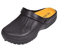 HOCHSTE Mens Womens Garden Clogs Slip on Mules Sandal Beach Pool Chef Hospital Black - Women 7