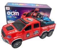 HOCHSTE Music Car Toy with 3D Lights, 360° Rotating Action, Automatic Doors Opening, Crazy Spinning Pickup Truck, Sound & Light Toy for Kids’ Fun & Play Red One Size