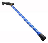 Hochste NHS Healthcare Walking Sticks for Women, Elderly Or Disabled, Adjustable Height, Right Or Left Handed, Non-Slip Rubber Tip, Lightweight, Etched Engraved Flecked Stripes Pattern Blue Silver