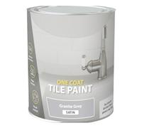 HOCHSTE® One Coat Tile Paint, Granite Grey Satin Finish, Mold-Resistant, Quick Application And Coverage, Smooth, Durable, Sleek and Modern Finish,750ml
