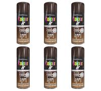 HOCHSTE® Paint Factory Gloss Spray Paint, Smooth Gloss Coating for Furniture, Wood, Metal, Doors, Frames & Decorative Projects, Quick Dry Aerosol, 400ml, (Gloss, Expresso Brown, Set of 6)