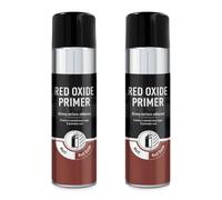 HOCHSTE®Primer Spray Paint, Fast Drying, Multi-Surface Primer, Strong Adhesion, Smooth Even Finish, Undercoat for Metal, Wood, Plastic, Base Coat for Automotive, DIY (Red, 500ml, 2Pcs)