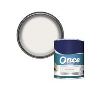 HOCHSTE® Pure Brilliant White Satinwood Paint, Quick-Drying, Long-Lasting Protection, Easy-To-Apply, DIY Enthusiasts, Interior And Exterior Use, Perfect For Furniture, Doors, (Once Satinwood, 750ml)