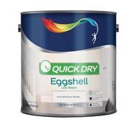 HOCHSTE® Quick Dry Eggshell Paint, Pure Brilliant White, Water-Based Interior Paint, Low Odour, Non-Yellowing, Durable Wipeable Mid Sheen Finish, Trim, Doors, Skirting, White, (750ml, White)