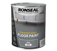 HOCHSTE® Ronseal Diamond Hard Floor Paint, Easy-To-Apply, Long-Lasting Protective, Perfect For Homeowners, Kitchens, Hallways, DIY Enthusiasts, Scuff And Scratch Resistant, Slate Satin, 750ml