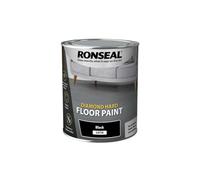 HOCHSTE® Ronseal Diamond Hard Floor Paint, Tough & Durable, Scuff & Scratch Resistant, Fast-Drying, Paint For Interior Wood, Black Satin 750ml