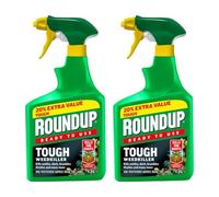 HOCHSTE Roundup Tough Systemic Weedkiller Ready To Use, Fast Acting Weed Control Spray, Kills Brambles, Thistles Nettles Dock & Deep Rooted Weeds, Paths Patios Drives, 1L + 20% Extra, (Pack of 2)