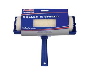 HOCHSTE® SupaDec Decorator Roller & Shield, Professional Painting Tool, Seamless Finishes, Lightweight and Durable, Efficient and Reliable, 9-Inch