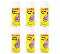 HOCHSTE SupaDec Multi-Purpose Spray Paint, Fast Drying, Durable Finish for Wood, Metal, Masonry, Interior & Exterior Use, Ideal for Craft & Home Projects, 400ml, (Matt White, Pack of 6)