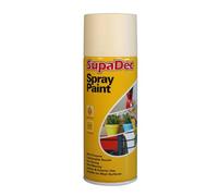 HOCHSTE SupaDec Multi-Purpose Spray Paint, Fast Drying, Durable Finish for Wood, Metal, Masonry, Interior & Exterior Use, Ideal for Craft & Home Projects, 400ml, (Cream, Pack of 1)