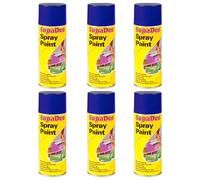 HOCHSTE SupaDec Multi-Purpose Spray Paint, Fast Drying, Durable Finish for Wood, Metal, Masonry, Interior & Exterior Use, Ideal for Craft & Home Projects, 400ml, (Royal Blue, Pack of 6)