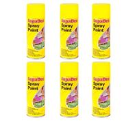 HOCHSTE SupaDec Multi-Purpose Spray Paint, Fast Drying, Durable Finish for Wood, Metal, Masonry, Interior & Exterior Use, Ideal for Craft & Home Projects, 400ml, (Yellow, Pack of 6)