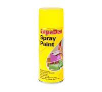 HOCHSTE SupaDec Multi-Purpose Spray Paint, Fast Drying, Durable Finish for Wood, Metal, Masonry, Interior & Exterior Use, Ideal for Craft & Home Projects, 400ml, (Yellow, Pack of 1)