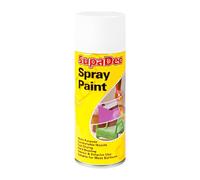 HOCHSTE SupaDec Multi-Purpose Spray Paint, Fast Drying, Durable Finish for Wood, Metal, Masonry, Interior & Exterior Use, Ideal for Craft & Home Projects, 400ml, (Matt White, Pack of 1)