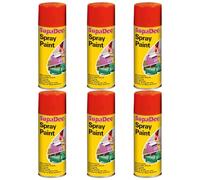 HOCHSTE SupaDec Multi-Purpose Spray Paint, Fast Drying, Durable Finish for Wood, Metal, Masonry, Interior & Exterior Use, Ideal for Craft & Home Projects, 400ml, (Bright Red, Pack of 6)