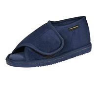 HOCHSTE Women Diabetic Slippers Orthopaedic E - 5E Wide Fit Strap Memory Foam Shoes PAM Navy UK 3