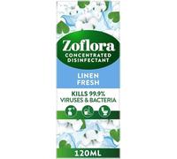 HOCHSTE® Zoflora Concentrated Disinfectant, Long-Lasting Fragrance, Multi-Purpose Cleaner, Leaves No Residue, Kills Bacteria And Viruses, Perfect For Everyday Hygiene, (120ml, Linen Fresh)