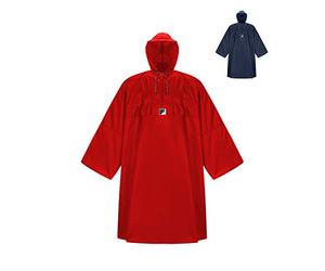 HOCK Hiking rain poncho weather AS climate with long sleeves - The breathable outdoor poncho for men and women - rain cape with wide cut for hiking with backpack - blue S