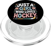 Hockey Addict Just A Girl Who Loves Hockey Player PopSockets PopGrip for MagSafe
