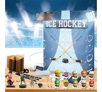 Hockey Advent Calendar 2024 | The e With 24 Little Doors | 24 Days Hockey Christmas Countdown Advent Calendar | Ice Ball Decoration Miniature Keepsake for Home Classroom Christmas Decoration