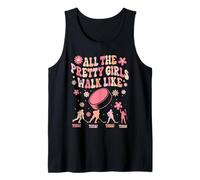 Hockey all pretty girls walk like this hockey groovy Tank Top