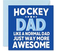 Hockey Birthday Card for Dad - Awesome Dad Sports - Happy Birthday Card for Men, 145mm Male Greeting Cards