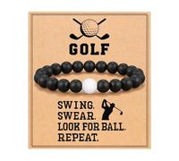 Hockey Bracelets for - Natural Beads Bracelet Golf Hockey Cool Pendant Stocking Jewellery Motivational Chain Dad Father, Siehe Beschreibung, See description, See description