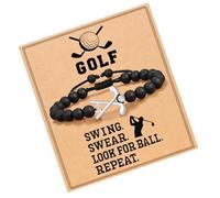 Hockey Bracelets for - Natural Beads Bracelet Golf Hockey Cool Pendant Stocking Jewellery Motivational Chain Dad Father, Siehe Beschreibung, See description, See description