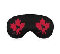 Hockey Canada Maple Comfortable Sleep Mask with Adjustable Strap Soft Eyeshade for Night Sleeping Flight Nap Travel