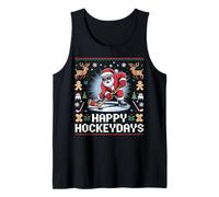 Hockey Christmas Funny Santa Ice Hockey Winter Holiday Tank Top